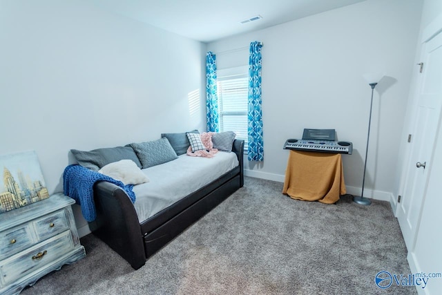 living room with carpet floors