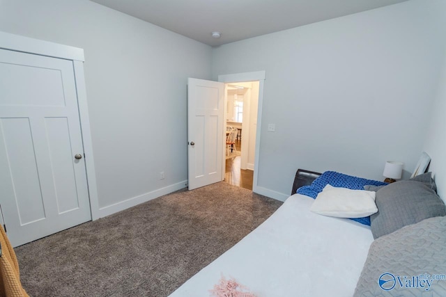 view of carpeted bedroom