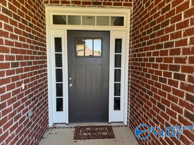 view of doorway to property