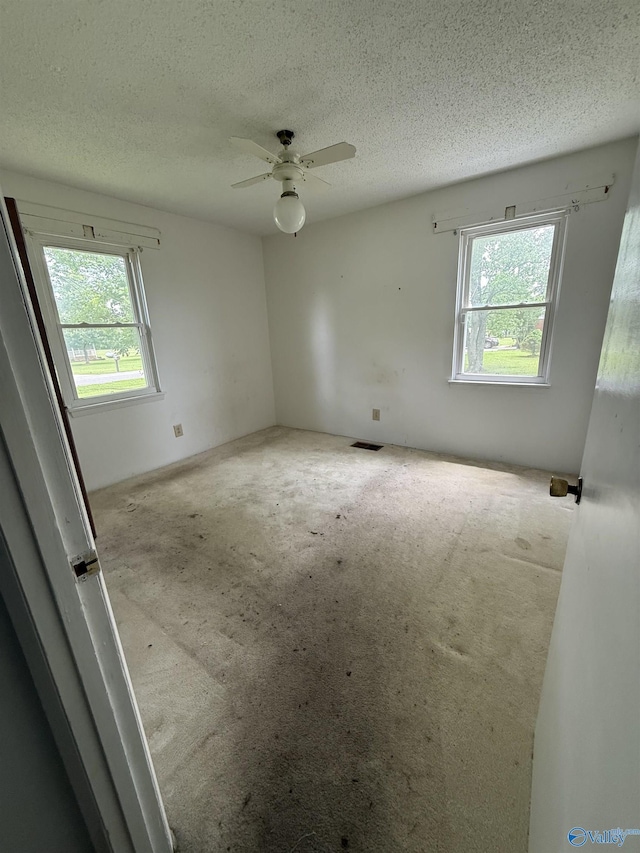 186 Brady Dr, Hazel Green, AL 35750 - spare room featuring healthy amount of natural light, ceiling fan, and a textured ceiling