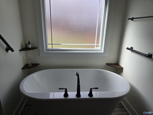 bathroom with a bath