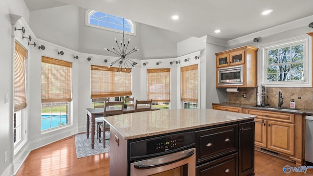1943 Old Big Cove Rd SE, Owens Cross Roads, AL 35763 - kitchen with a sink, plenty of natural light, stainless steel appliances, and recessed lighting