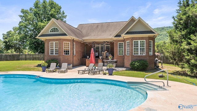 1943 Old Big Cove Rd SE, Owens Cross Roads, AL 35763 - view of swimming pool featuring a ceiling fan and a patio area