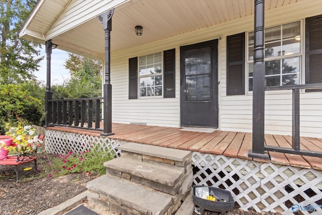 exterior space featuring a porch