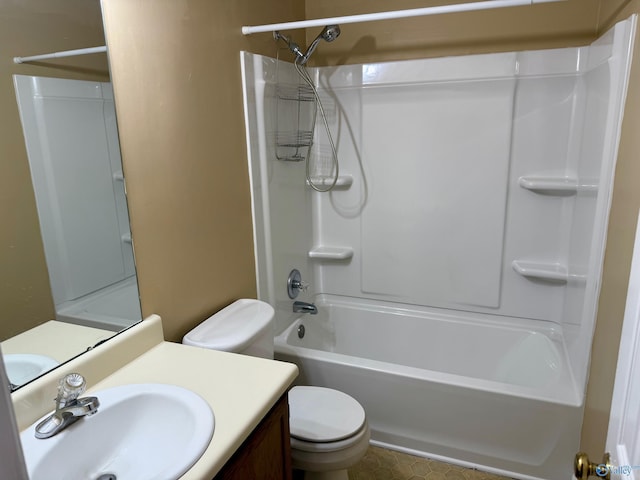 5070 Seven Pine Cir Ground, Unit Ground, Huntsville, AL 35816 - bathroom featuring toilet, vanity, and shower / bathtub combination