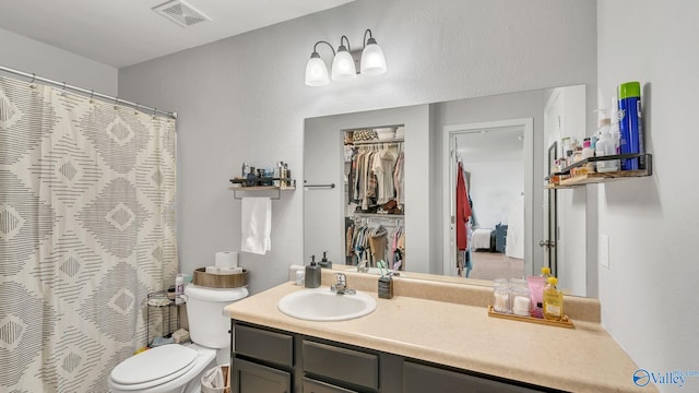 28119 Chasebrook Dr, Harvest, AL 35749 - full bathroom with toilet, vanity, and curtained shower