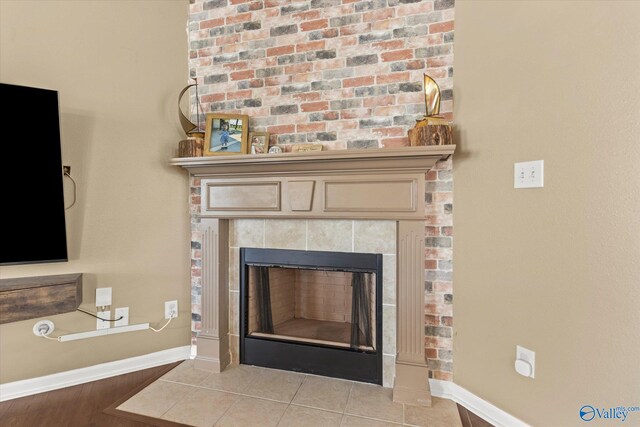 102 Bay Pointe Ln, Madison, AL 35758 - detailed view of a fireplace and baseboards