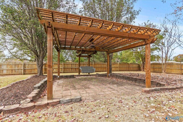 102 Bay Pointe Ln, Madison, AL 35758 - view of patio / terrace featuring a pergola and a fenced backyard