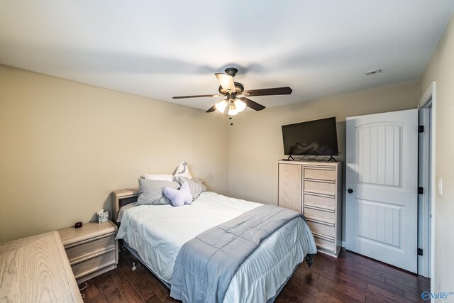 1117 Pegasus Dr NW, Huntsville, AL 35806 - bedroom featuring dark wood finished floors and ceiling fan