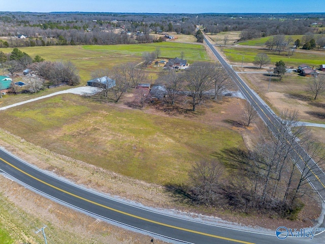 bird's eye view featuring a rural view