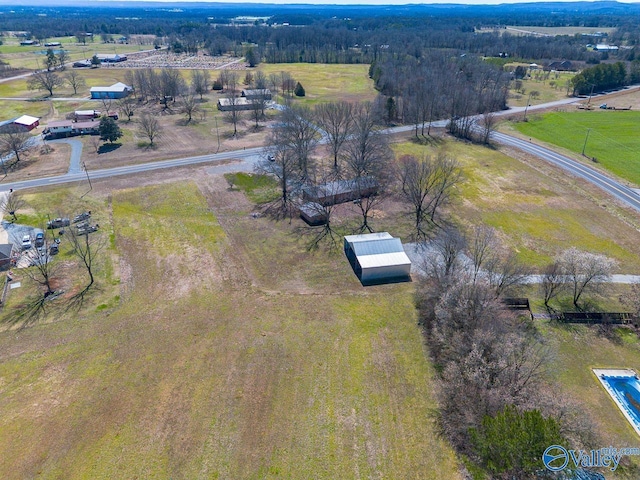 drone / aerial view featuring a rural view