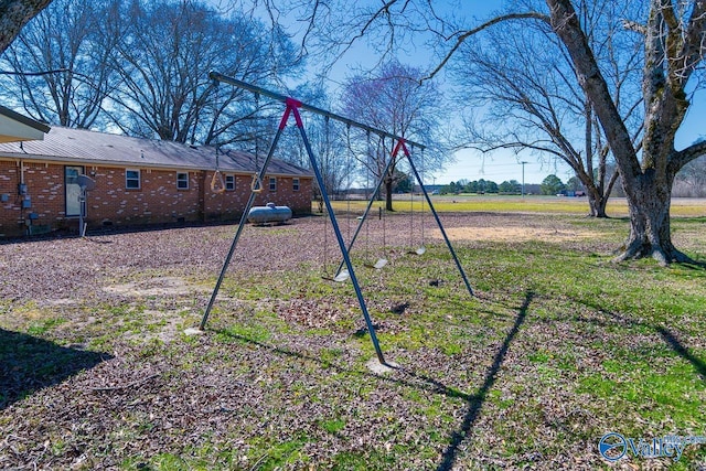 7853 Danville Rd, Danville, AL 35619 - view of yard with a playground