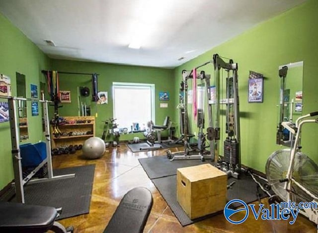 view of workout area