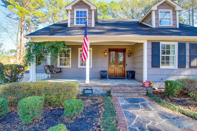 view of front of property featuring a porch