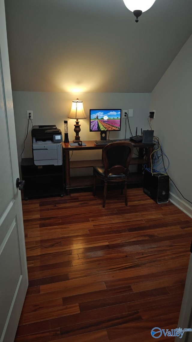 140 Fox Hollow Dr, Madison, AL 35758 - home office with wood finished floors and vaulted ceiling
