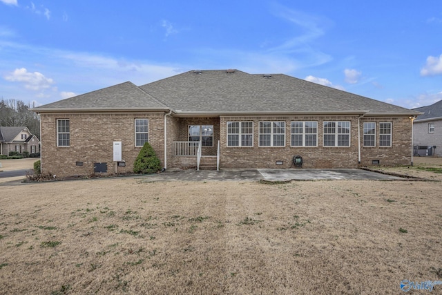 back of house with a patio area