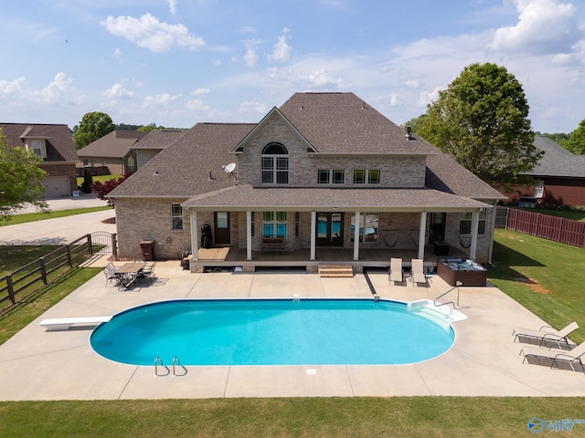 14690 Birchbark St, Athens, AL 35613 - view of pool with a patio, a fenced in pool, and a fenced backyard