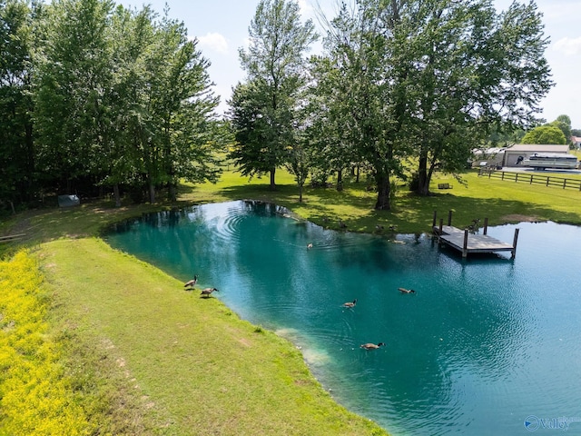 14690 Birchbark St, Athens, AL 35613 - view of water feature featuring fence and a floating dock