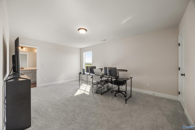 office with carpet floors