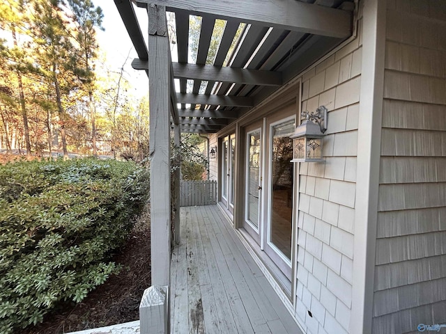 view of wooden deck