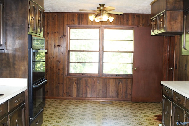 kitchen featuring dark brown cabinets and plenty of natural light