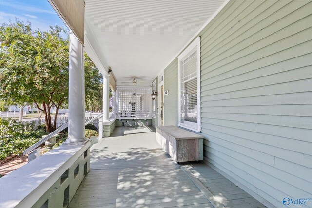 view of patio / terrace with a porch