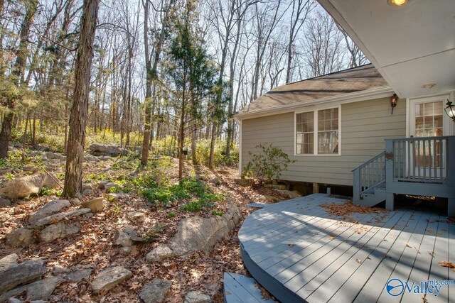 view of wooden deck