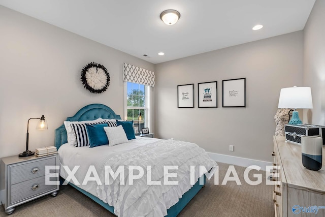 view of carpeted bedroom