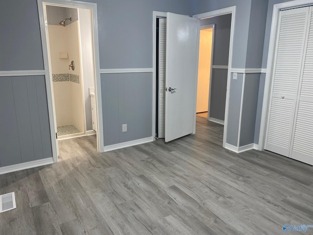 unfurnished bedroom featuring light hardwood / wood-style floors