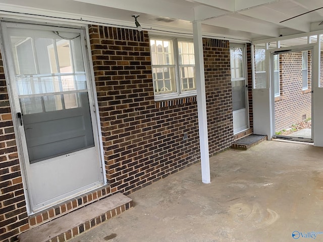 view of doorway to property