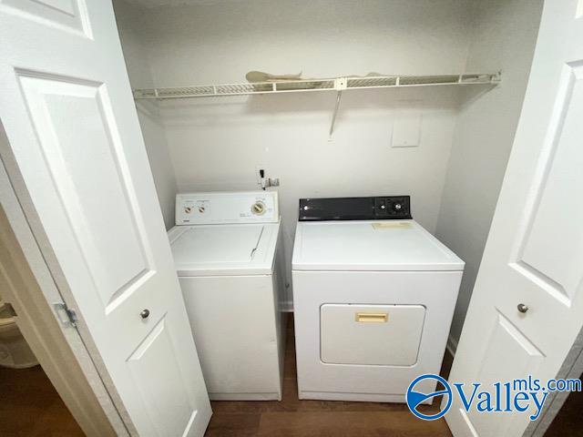 laundry area featuring washing machine and dryer