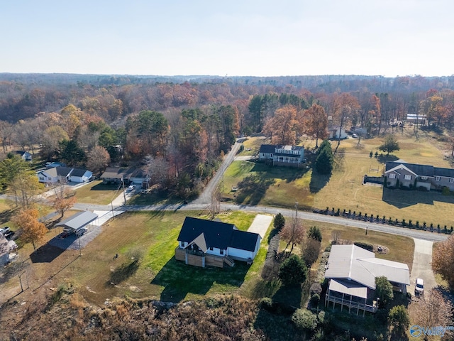 aerial view with a rural view