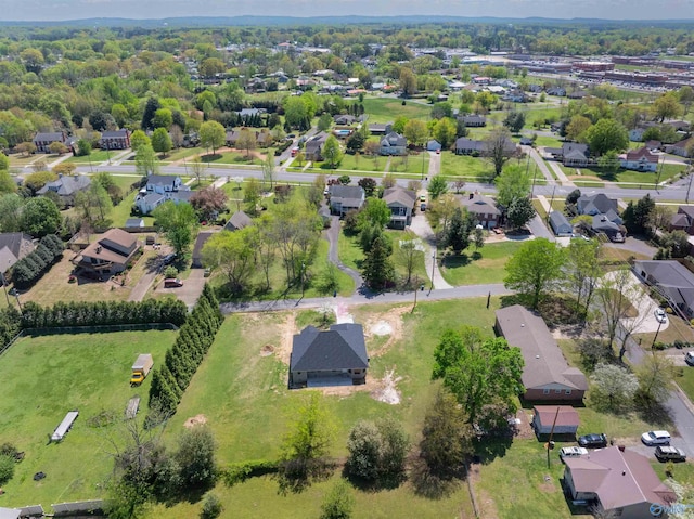 aerial view with a residential view