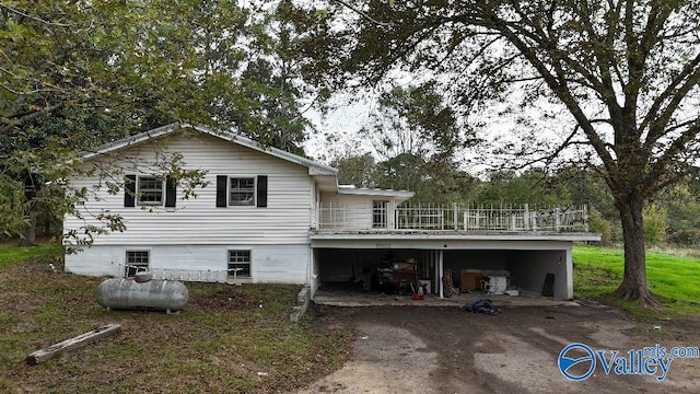 view of rear view of property