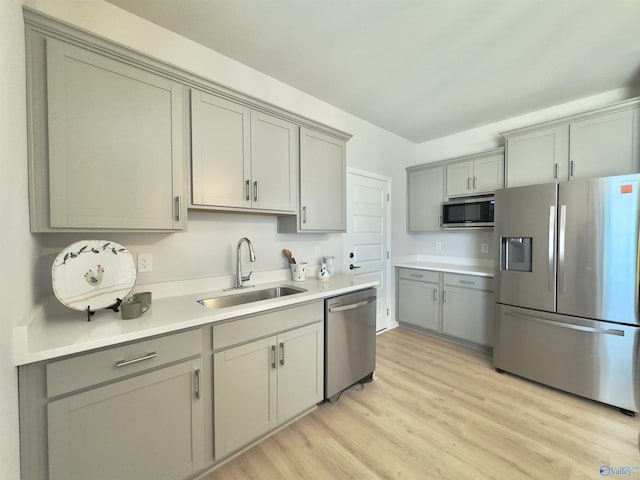211 Shangrila Way, Meridianville, AL 35759 - kitchen featuring appliances with stainless steel finishes, a sink, and gray cabinetry