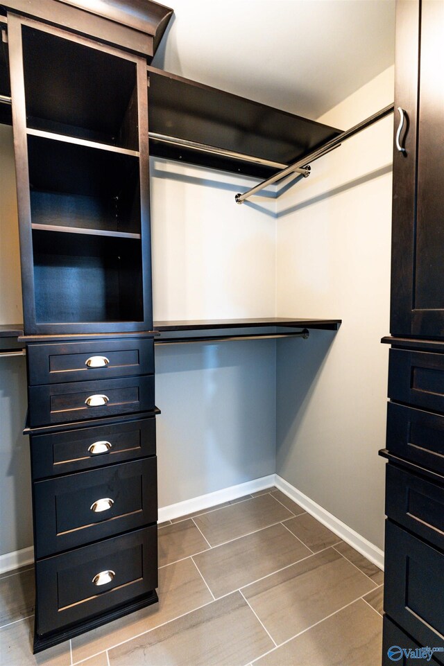 view of walk in closet