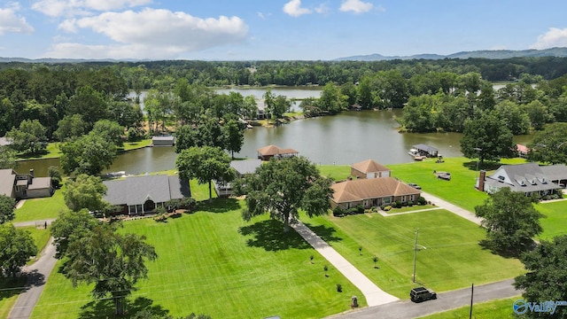 919 Colquitt Rd, Gadsden, AL 35903 - drone / aerial view of a water and mountain view