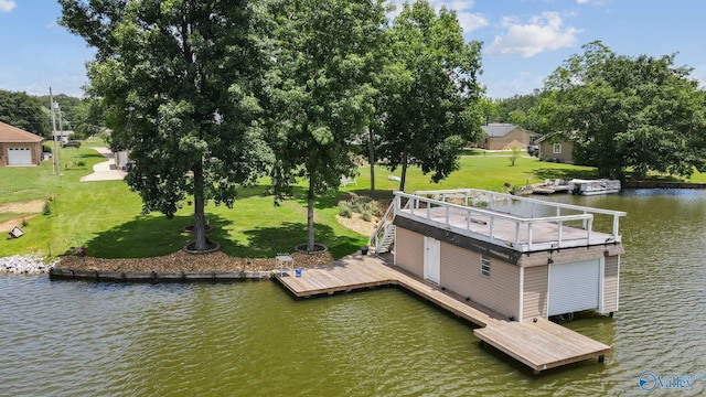 919 Colquitt Rd, Gadsden, AL 35903 - dock with a yard and a deck with water view