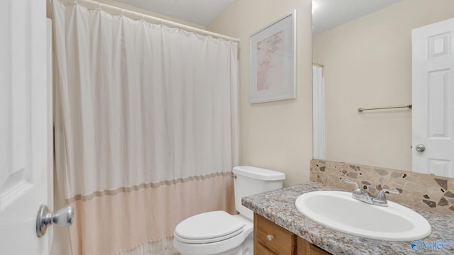 121 Oakline Dr, Madison, AL 35757 - bathroom with vanity, toilet, and curtained shower