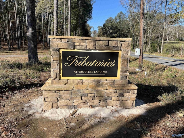 view of community sign