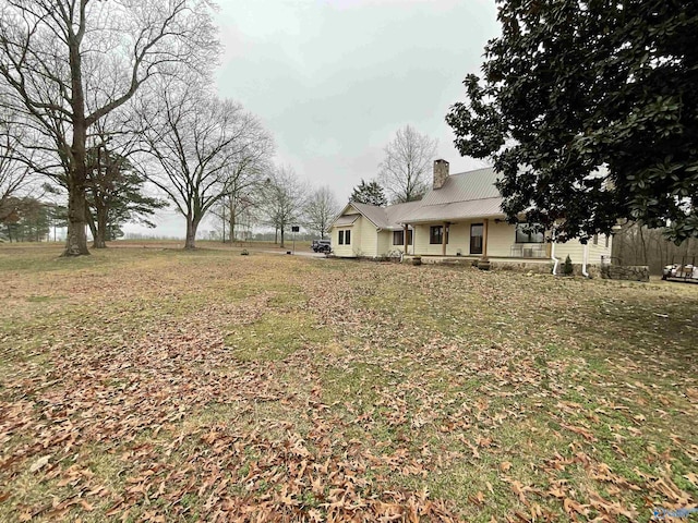 view of yard featuring a porch