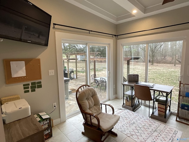 view of sunroom