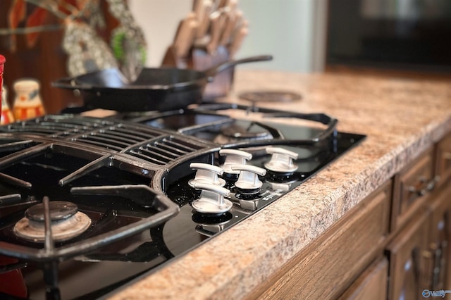 3103 Burningtree Mountain Rd, Decatur, AL 35603 - kitchen view of light countertops and black gas cooktop