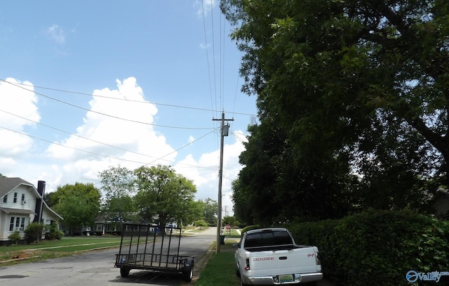 view of road featuring sidewalks