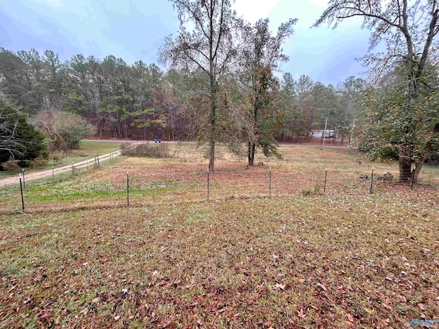 view of yard featuring a rural view