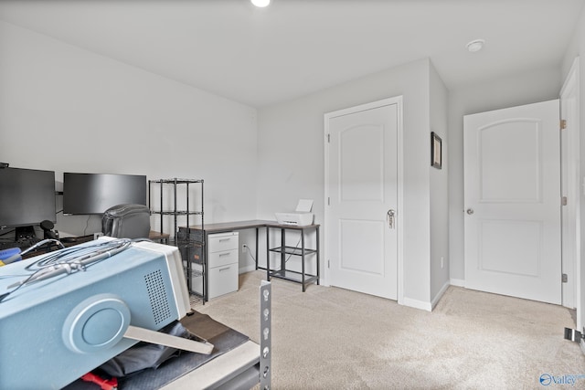 117 Hank Ct, Hazel Green, AL 35750 - home office with light colored carpet and baseboards