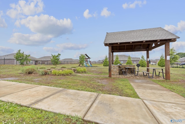 117 Hank Ct, Hazel Green, AL 35750 - view of yard with a gazebo, a playground, and a residential view