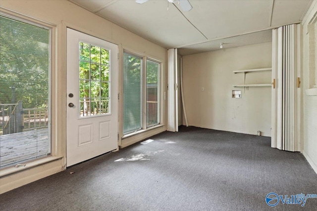 interior space featuring carpet floors