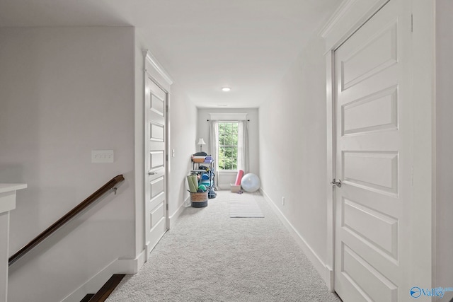 155 Holbrook Dr, Huntsville, AL 35806 - hall with an upstairs landing and carpet floors