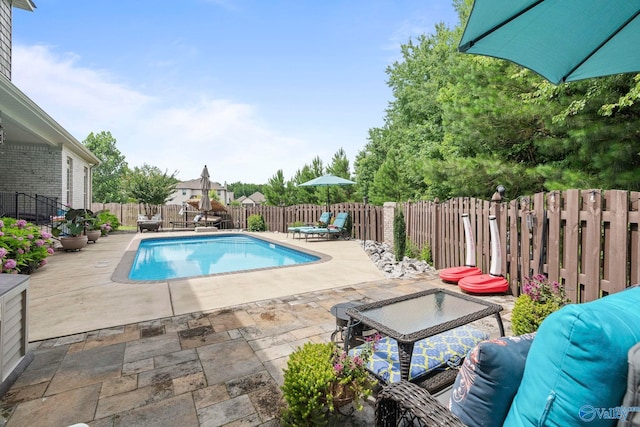 155 Holbrook Dr, Huntsville, AL 35806 - view of pool featuring a fenced backyard and a patio area
